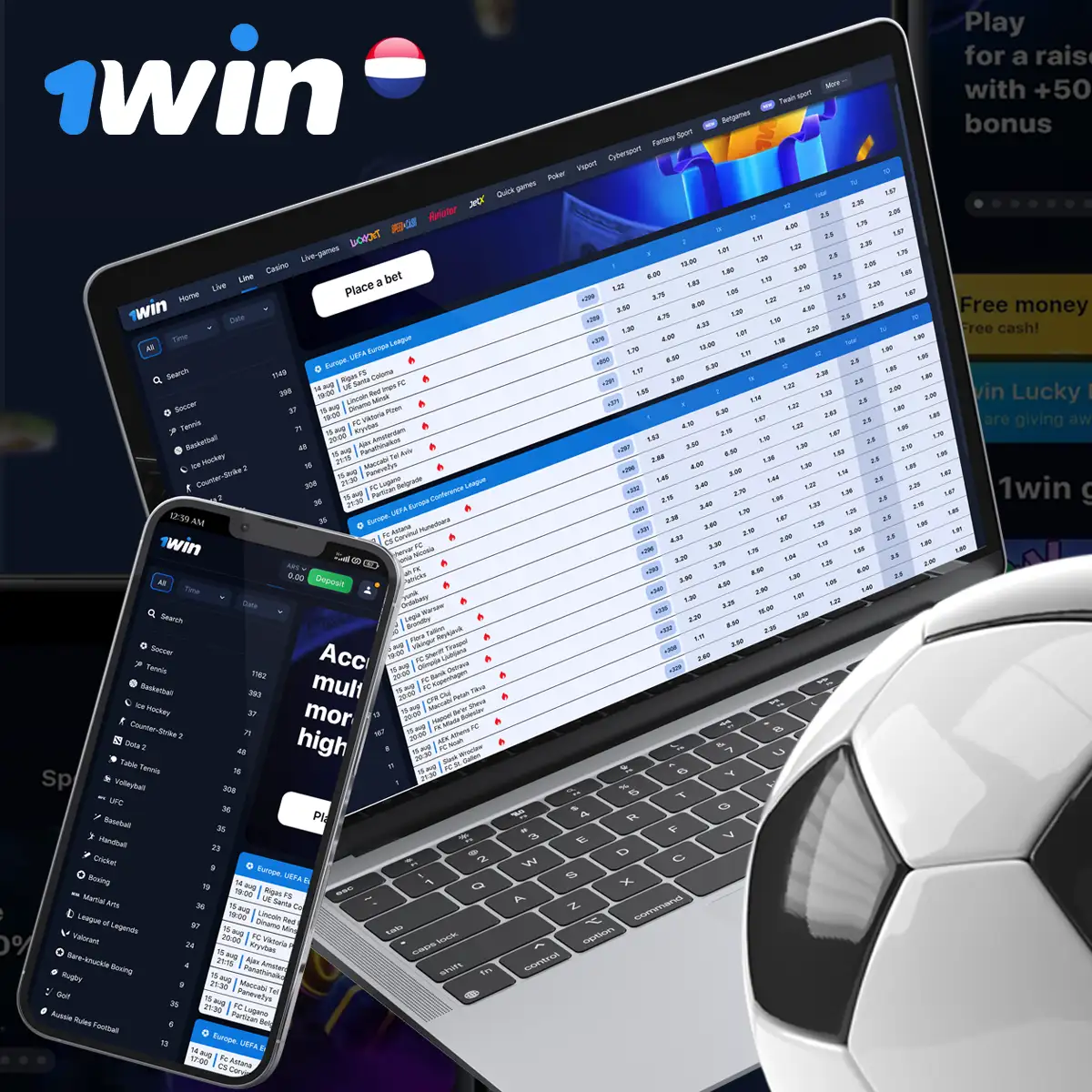 1Win betting markets