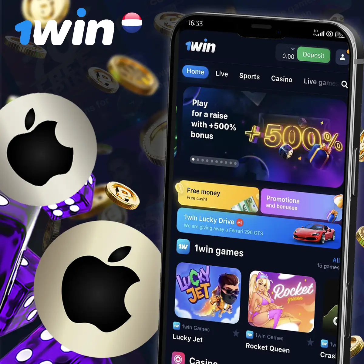 Step-by-step instructions on How to download 1Win for iOS