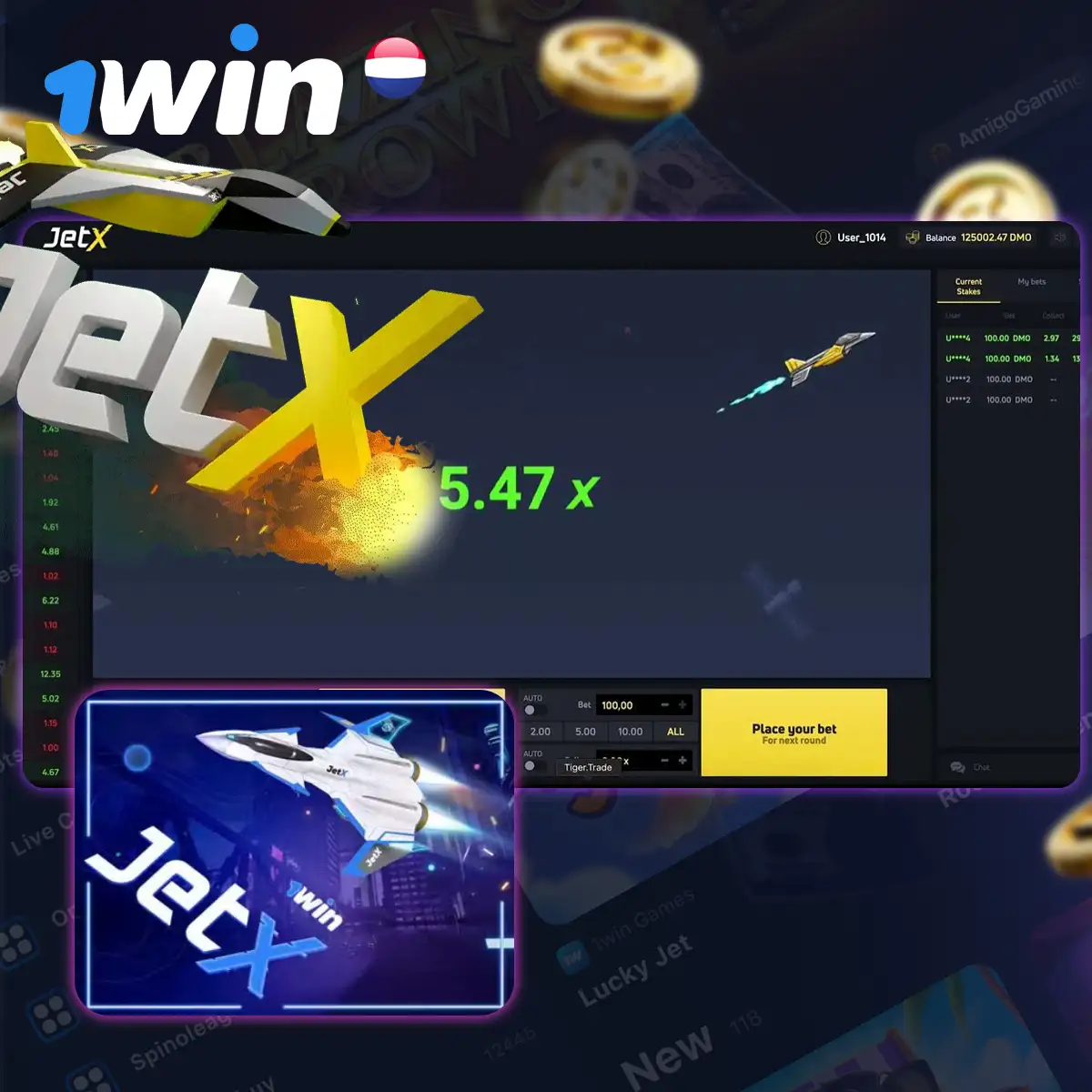 Jetx game in 1Win