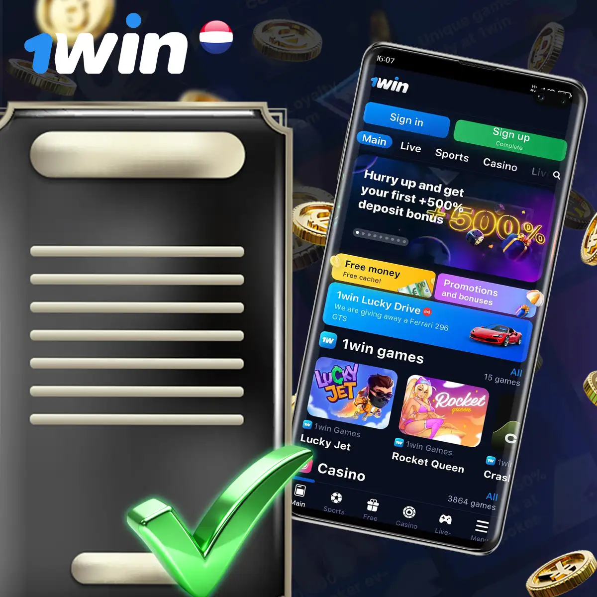 Main features of the application 1 win