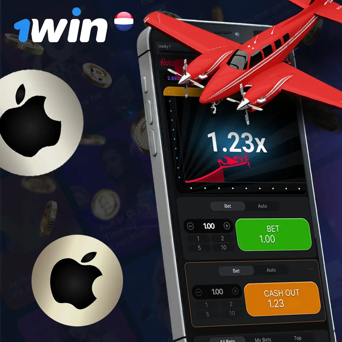 Download the aviator 1win app in the Netherlands for iOS